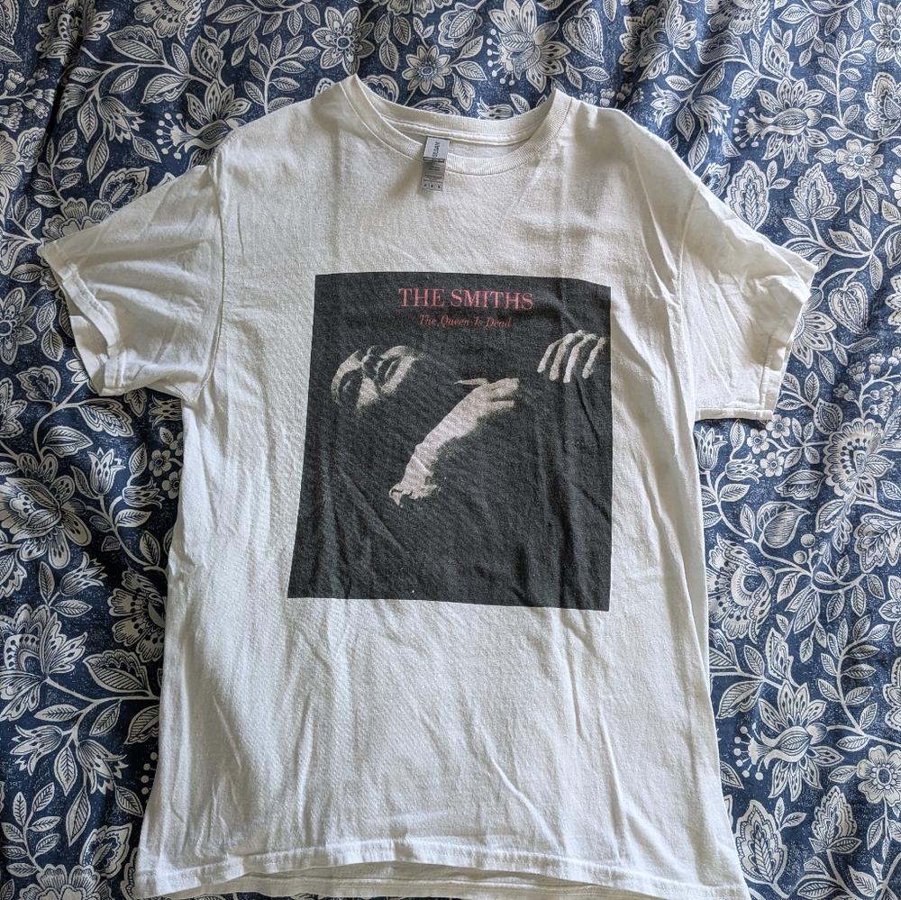 THE SMITHS "The Queen Is Dead" White Short Sleeve Tee